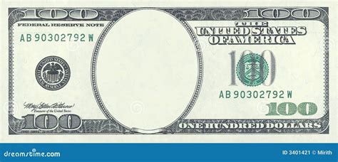 Blank One Dollar Bill Template