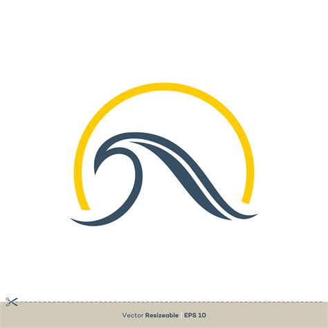 Blue Wave Swoosh Logo Template Illustration Design Download Free