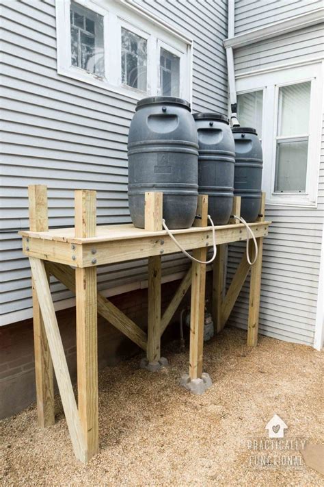 Rain barrels are becoming a common sight in backyards all across the country. DIY Rain Barrel Stand For Multiple Rain Barrels