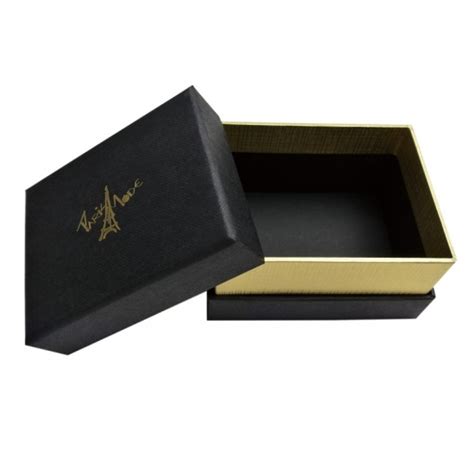 premium black cardboard rigid t box with lid