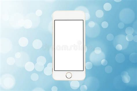 Mobile Phone On Bokeh Background Stock Photo Image Of Portable