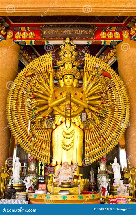 The Thousand Hands Buddha Statue Stock Image Image Of Bright Buddha