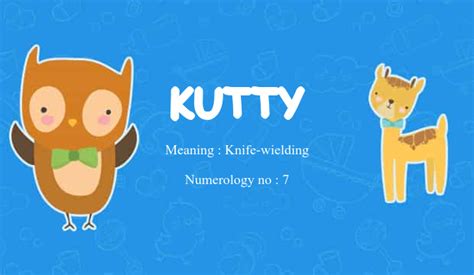 Kutty Name Meaning