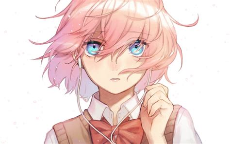 Anime Girl Hot Pink Short Hair Resegypt