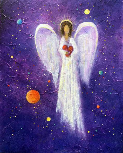 Angel Art Print Poster Angel Of Hearts Guardian Angel Art Angel
