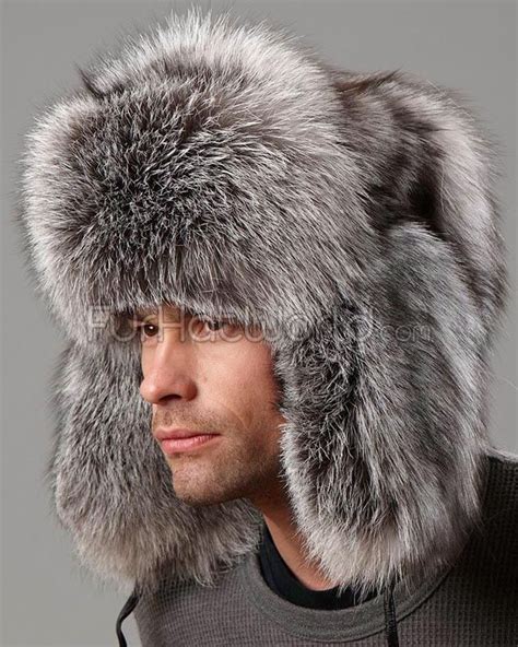 Silver Fox Full Fur Russian Hat For Men Russian Hat Hat For Man