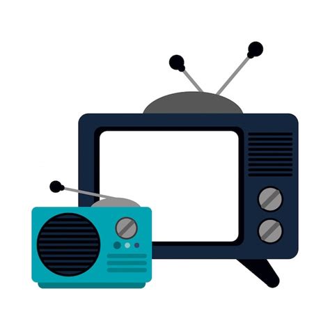 Premium Vector Old Television And Radio Cartoons