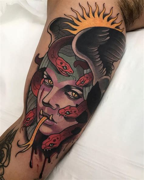 Roger Mares's neo traditional tattoo | Neo traditional tattoo, Neo traditional, Traditional tattoo