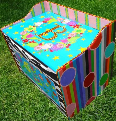 Custom Hand Painted Toy Chest Toy Box Treasure Chest By Elliesshop