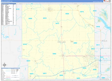 Dallas County Ia Zip Code Maps Basic