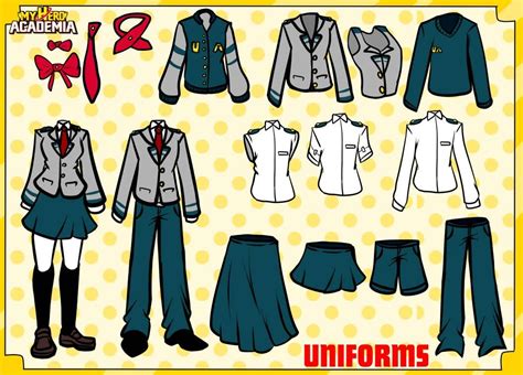 Mha Ua Uniforms By Mha Admin On Deviantart Anime Poses Reference