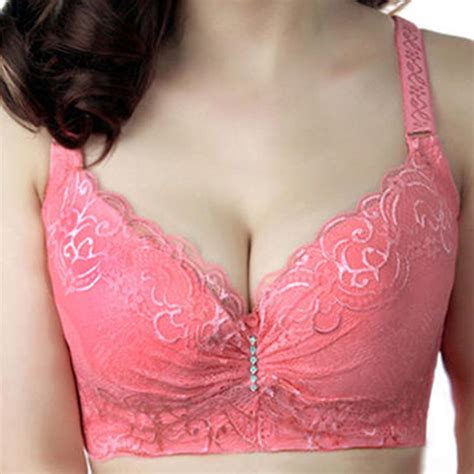 Women Sexy Push Up Bra Lace Bralette 34 Cup Plus Size Female Sheer