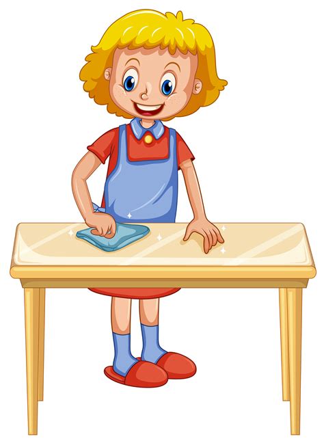 See more ideas about kids room, cleaning kids room, kids' room. A Lady Cleaning Table on White Background - Download Free ...