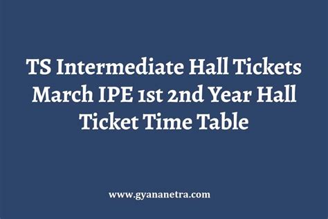 Ts Inter 1st Year 2nd Year Hall Ticket 2024 Bie Telangana Cgg Regular
