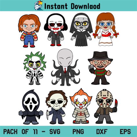 Halloween Movie Characters Svg Halloween Characters Svg Baby Horror