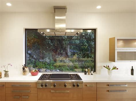Mill Valley Contemporary Kitchen With Window At Range Modern