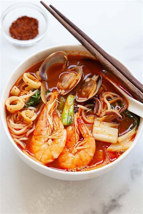 Jjamppong Noodles Ready To Serve Healthy Korean Recipes Seafood