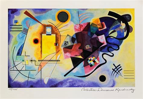 Wassily Kandinsky Yellow Red And Blue Estate Signed Limited Edition Art