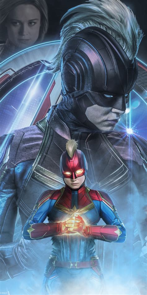 Download Wallpaper 1080x2160 Avengers Endgame Captain Marvel Movie
