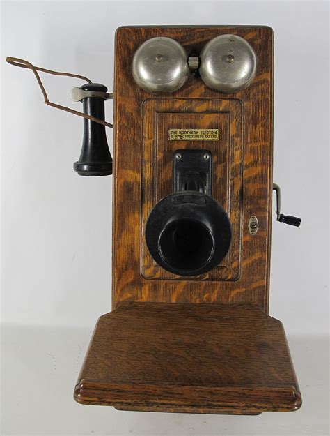 Antique Early 1900s Northern Electric N317 Wooden Crank Wall Phone