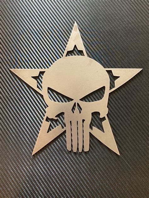 Punisher Skull In Star 6 Metal By Rhody