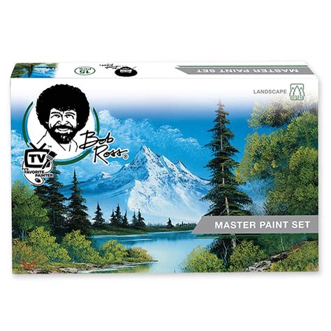 Bob Ross Oil Painting Master Paint Set And Capri Deluxe Wood Sketch Box