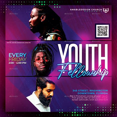 Youth Fellowship Church Flyerposter Print Templates Graphicriver