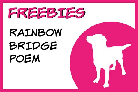 It is called rainbow bridge because of its many splendid colors. Rainbow Bridge Poem For Pet Loss - Soulful Animal