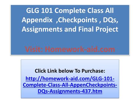 Ppt Glg 101 Complete Class All Appendix Checkpoints Dqs Ass