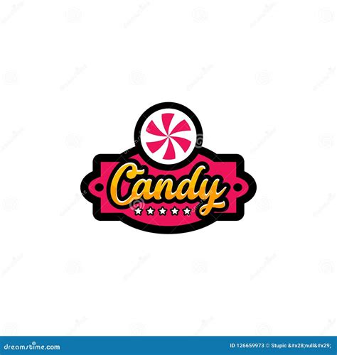Creative Candy Logo Design Vector Art Logo Stock Illustration
