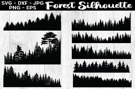 Forest Silhouettes Forest Svg Eps Png Grafica Di Aleksa Popovic