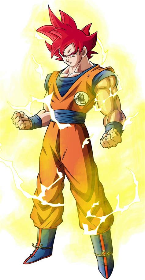 Goku en su transformación, todo un guerrero dragon, sonriente y confiado. Son Goku Dios Dragon - Dragon Ball Fanon Wiki