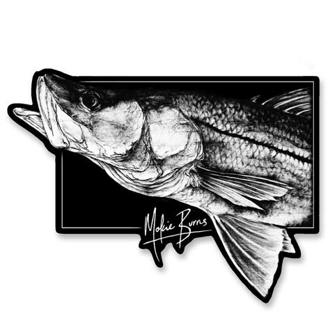 Snook Vinyl Decal For Yetis Fishing Sticker Fish Art Print Etsy