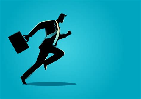 Businessman Running Silhouette 831055 Vector Art At Vecteezy