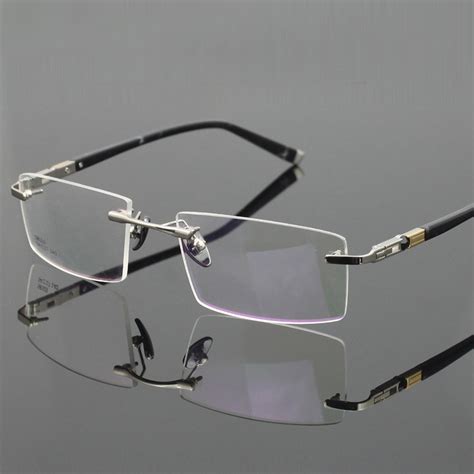 titanium eyeglasses rimless ultra light myopia optical frame prescription glasses frames for men