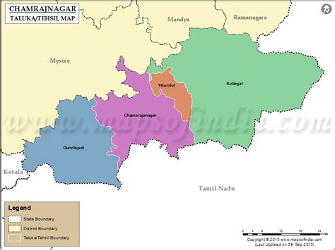 Chamarajanagar Tehsil Map Chamarajanagar Taluk Map