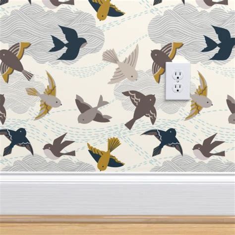 Modern Birds Small Wallpaper In 2023 Modern Birds Wallpaper Modern