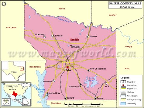 Smith County Map Map Of Smith County Texas