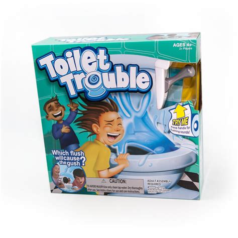 Toilet Trouble Game With Flush To Cause The Gush Sound Effects Toy Ebay