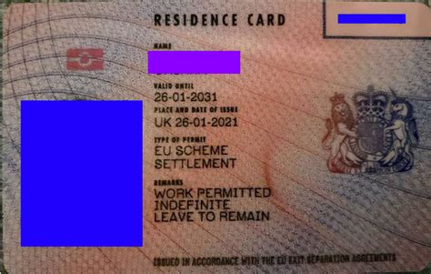 Brc Biometric Residence Card выданные на основании Eu Law будет не