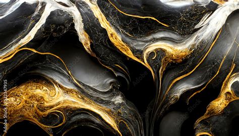 ภาพประกอบสต็อก Gold And Black Luxurious Marble Textured Background