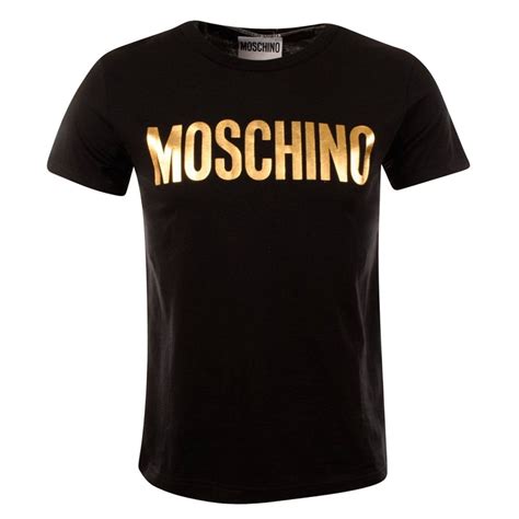Moschino Moschino Black And Gold Logo T Shirt Moschino From
