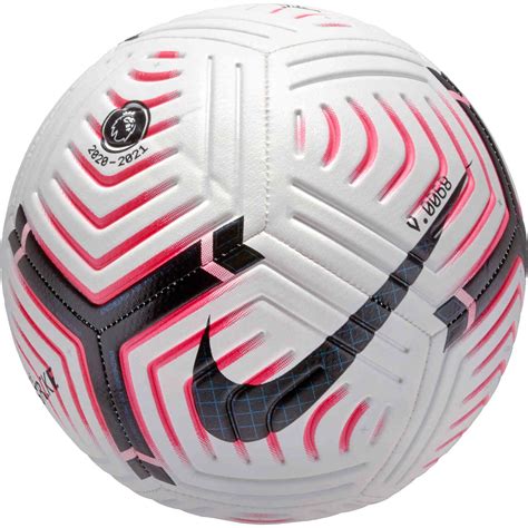 Nike Premier League Strike Soccer Ball White And Laser Crimson With