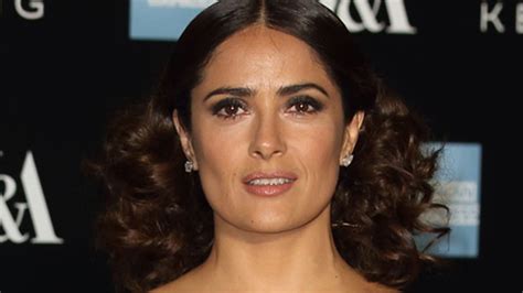 Salma Hayek Shows Off Teeny Tiny Waist At Private Alexander Mcqueen