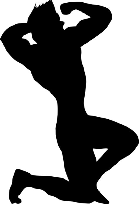 15 Muscle Man Body Builder Silhouette Png Transparent