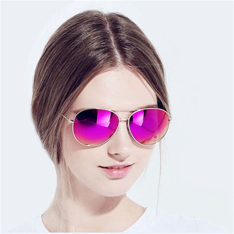 2018 new aviator sunglasses men retro driving eyeglasses ocean lens pink shades for women luxury