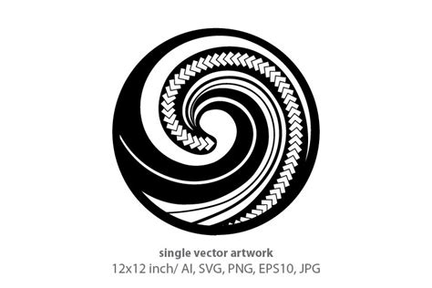 Koru Maori Symbol Single Vector Artwo Illustration Par