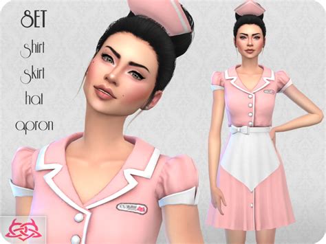Sims 4 Ccs The Best Waitress Sets By Colores Urbanos