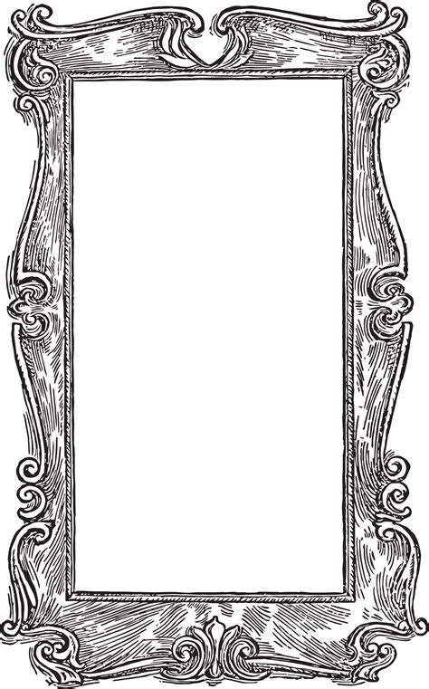 Free Stock Image Vintage Wooden Frame Vector And Clipart Oh So Nifty