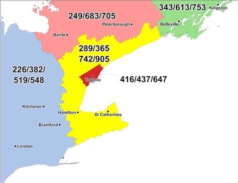 CNA -Canadian Area Code Maps